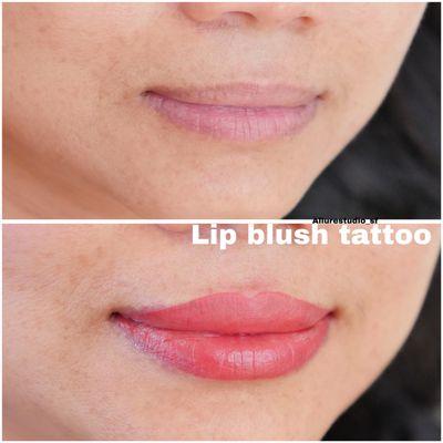 Lip blush tattoo. Simi permanent makeup