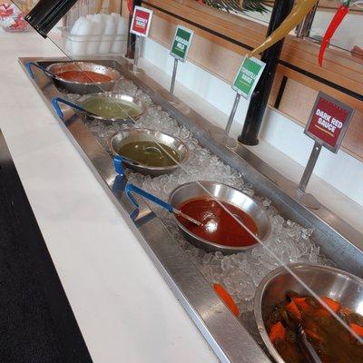 Excellent salsa bar