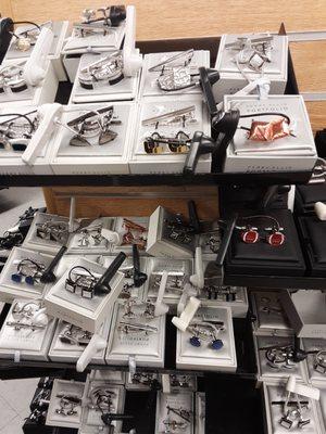 Cufflinks galore - Bernie Sanford's idea of heaven.