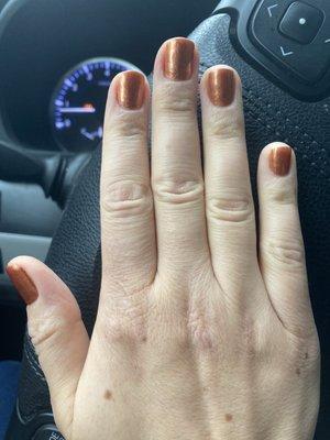 Regular polish mani/ post gel removal! Still on day 3!