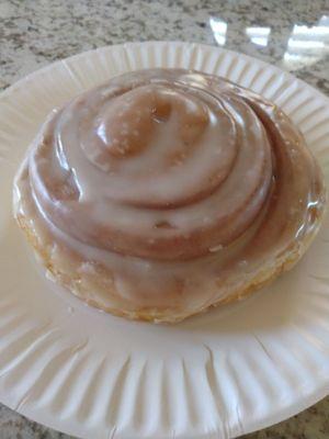 Coffee roll & this is a full size paper plate.