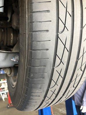 Similar wear and tear that resulted in them not rotating the tires