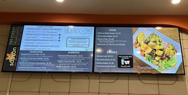 Menu prices as of June 2023