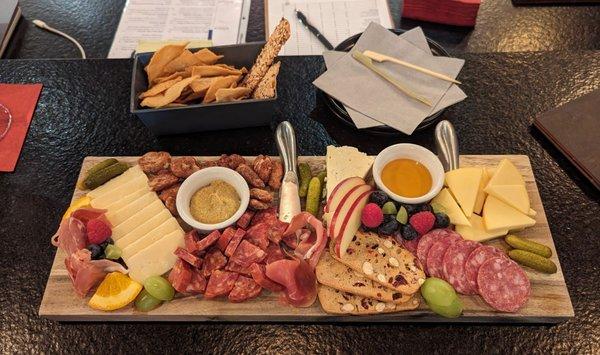 The combination Charcuterie board.  It is fantastic !