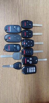 Honda/Acura new and old style transponder keys and fobs