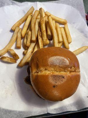 Hamburger with Fries