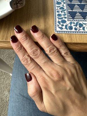 Dip merlot color