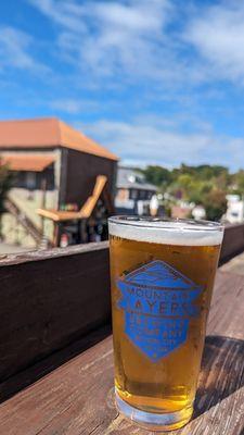 The Below Zero Cold IPA on a fantastic sunny mountain day.  This beer is very, very good