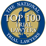 Awarded Top 100 Trial Lawyer for the third straight year! 2014, 2015, 2016 from the prestigious National Trial Lawyers