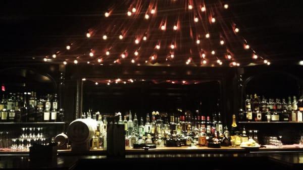 The speakeasy style bar hidden in the back!