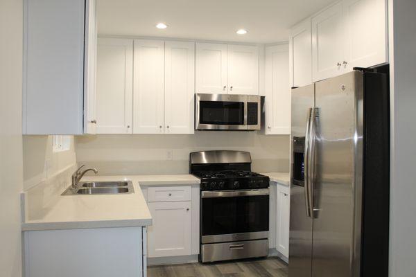 Full apartment kitchen renovation with all new appliances.