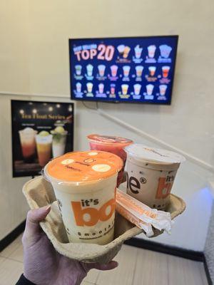 The best boba spot. The service is friendly, and the boba is delicious. My regular order is milk tea with boba and mango yogurt smoothie