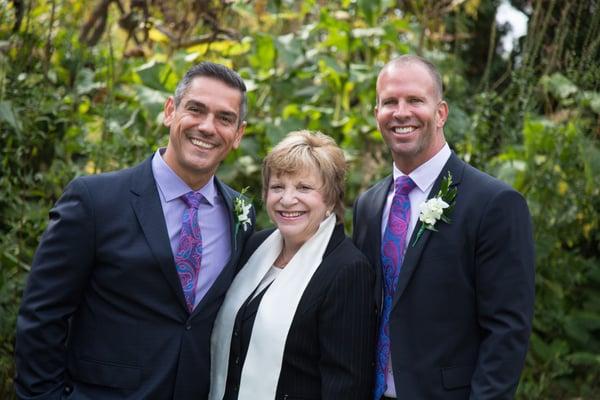 Dave and Nestor were all smiles after their ceremony at the Castle Hotel and Spa.