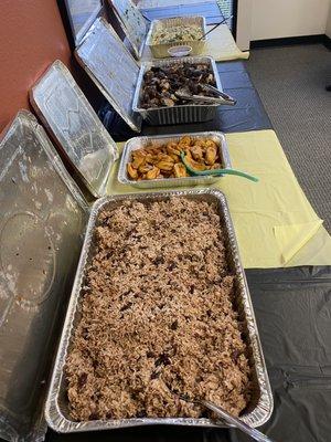 Island Slaw, Jerk Chicken, Plantains, Rice & Peas