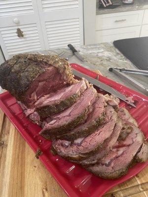 Standing rib roast.