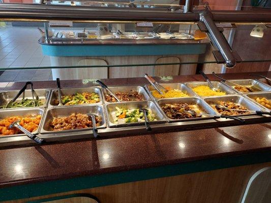 Bill Lewis of Vero Beach, Florida, dining at New China Buffet in Hardeeville, South Carolina.