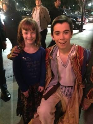 "Joseph" posing with my daughter after the show. She was thrilled.