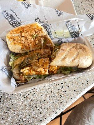 Cajun chicken sub