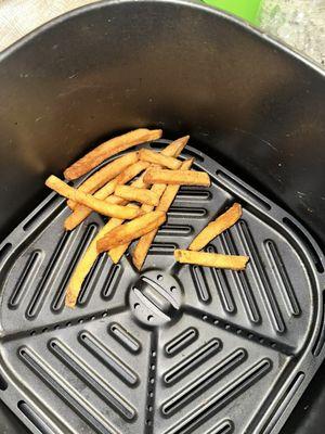 These were the only fries out of the basket that were somewhat not as hard as the rest. They were still burnt and old as well