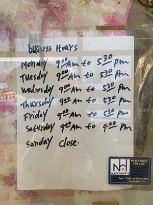 Business hours