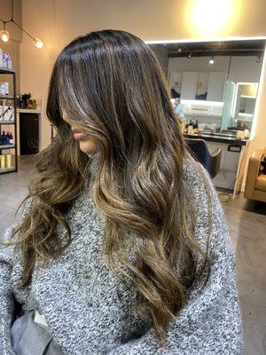 Chocolate brown highlights