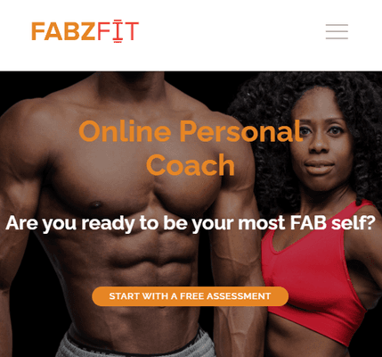 Fabzfit online personal coach and meal plan service.