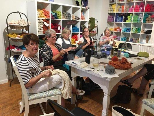 Come sit & knit/crochet/felt with us!