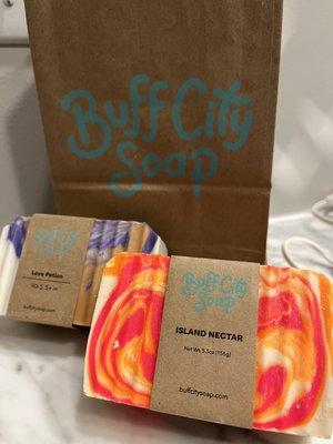 Two soaps we brought home to try