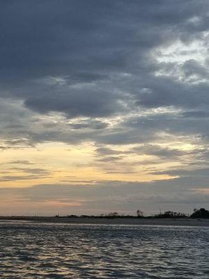 Beautiful sunset off Stump Pass Beach.