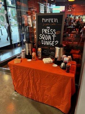 PSL.. Pumpkin Spice Latter or Press, Squat, Lunge..? Maybe both!