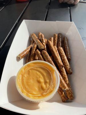 Pretzels and beer cheese