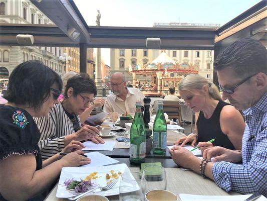 Study abroad actually means study, even during lunch breaks!