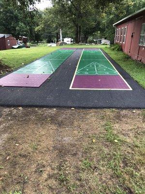 Our new shuffle board Court