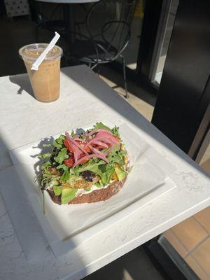 Avocado Toast and Hazelnut Latte