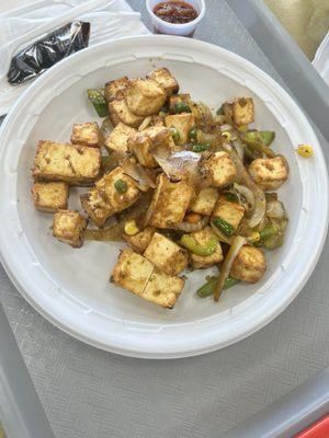 Dry chili paneer