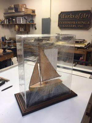 Paul's very special ship custom framed by Works of Art Custom Framing & Gallery Inc. #WOAFLA