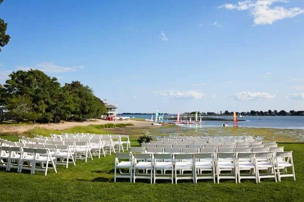 Outdoor ceremony on Long Island Sound