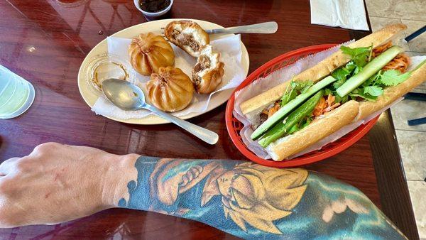 Pork Bánh Mì. Pretty tasty. Fried bbq buns... I'll stick with steamed