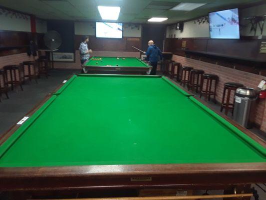 Very well maintained snooker tables.