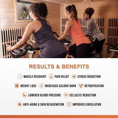 Some of the benefits from working out in an infrared sauna.