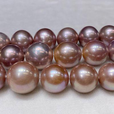 Pink and lavender Edison round pearl strands