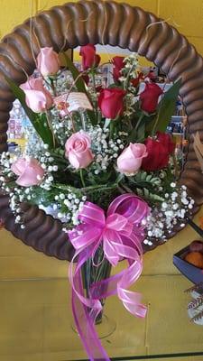 Dozen roses arrangement I ordered over the phone, beautiful!