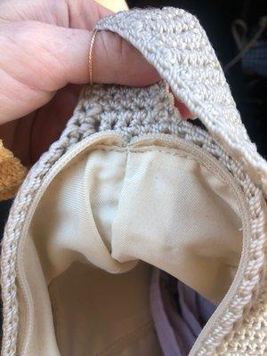 You'd never know the lining had completely came apart from the purse! Beautifully done.