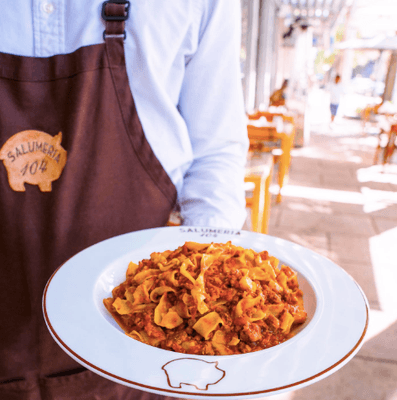 House-made tagliatelle with classic Bolognese sauce.