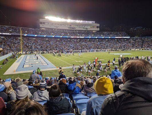 Georgia Tech at No. 13 North Carolina. November 19, 2022. Tech upset UNC, 21-17.