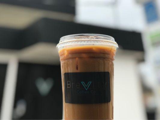 Vanilla Caramel Cold Brew with Oat Milk