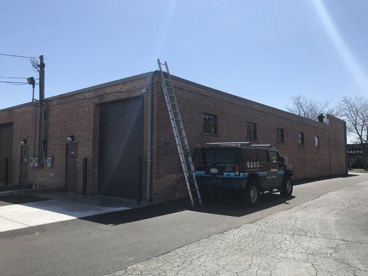 Inspecting commercial flat roof