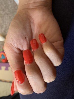 Red GEL with acrylics