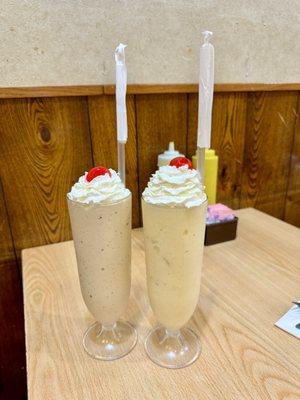 Brownie Malt (left) & Banana Malt (right)