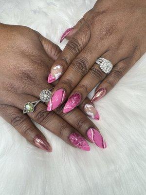 Custom pink set by owner Jodi